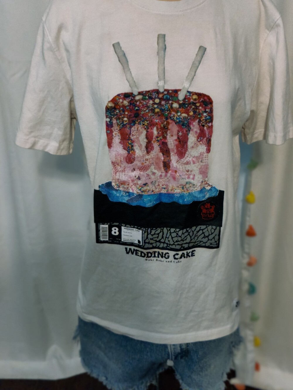 Wedding Cake  Wake Bake Cake Weed Fashion Buzzcore Tee Shirt  Great Graphics M